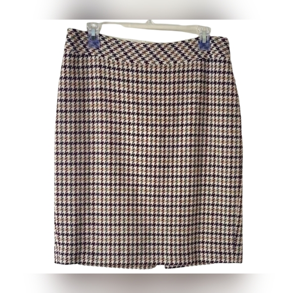Talbots Petites Houndstooth Pencil Skirt 10 Petite - Picture 2 of 7